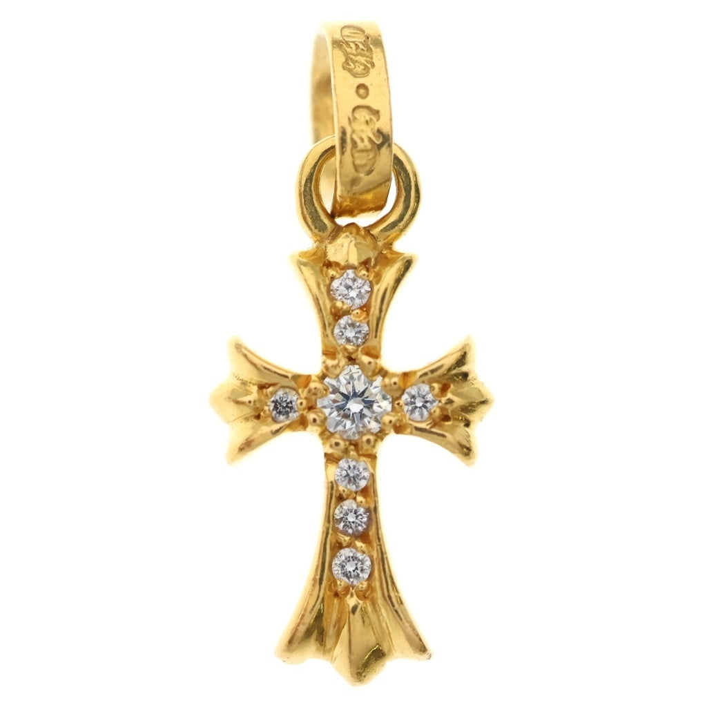 CHROME HEARTS(クロムハーツ) 22K CRS BBYFAT P/DIA ベイビーファットクロス PAVEダイヤ ペンダントトップ ゴールド BCA035
