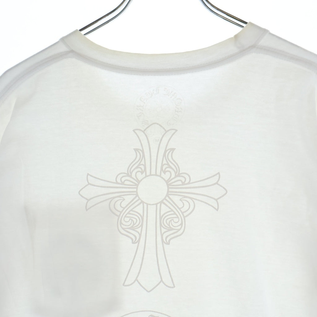 CHROME HEARTS(クロムハーツ) SH S/S バックCH クロス ホースシュー プリント 半袖Tシャツ カットソー ホワイト