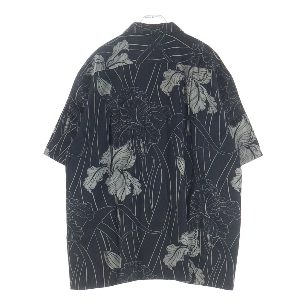 BUDSPOOL(バッズプール) ×GAKKIN 菖蒲華 HAWAIIAN SHIRT ガッキン ハワイアン 半袖シャツ ブラック