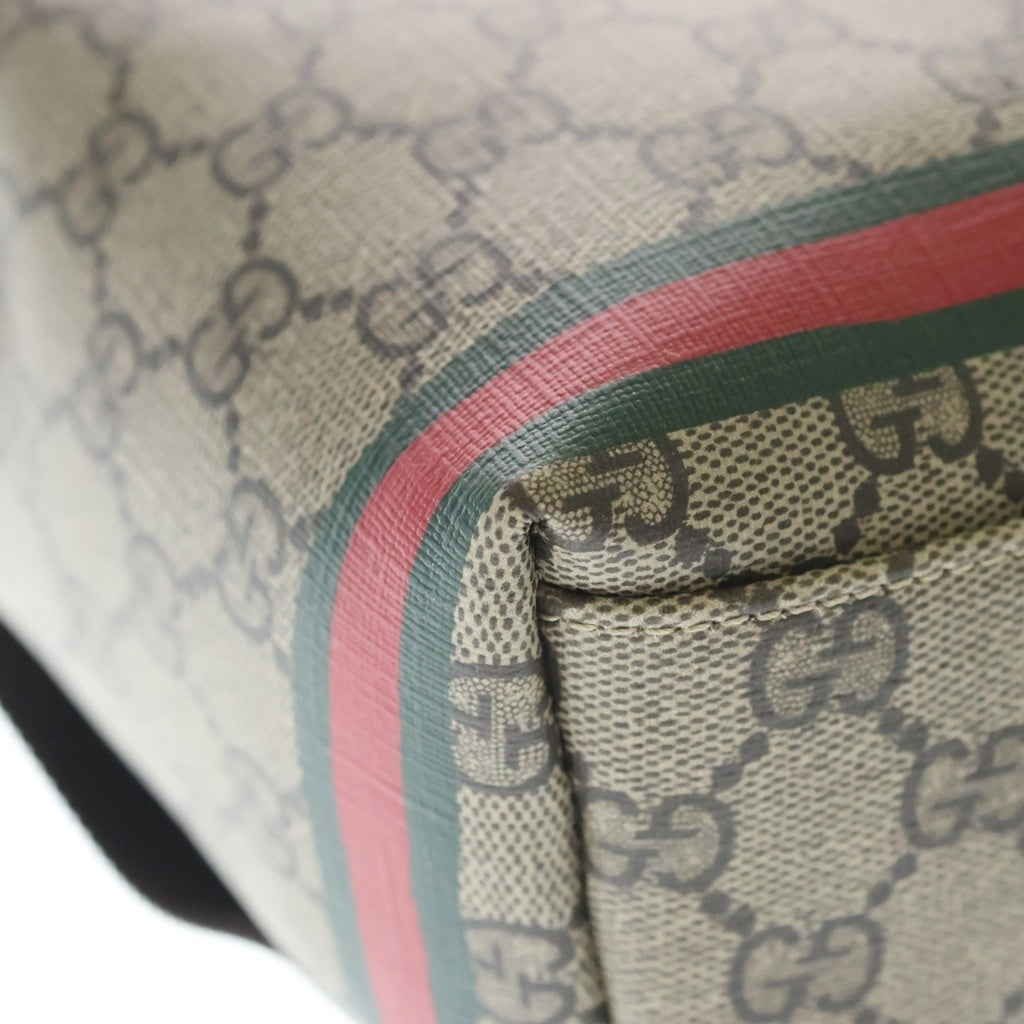 GUCCI(グッチ) GGスプリーム チルドレンズドッグ レザー バックパック リュックサック ベージュ 782708 レディース