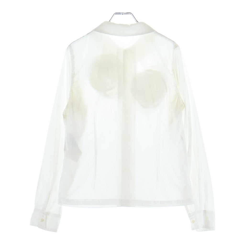 COMME des GARCONS(コムデギャルソン) 24AW ティアードフリルポリエステル 長袖シャツブラウス レディース ホワイト RN-B005