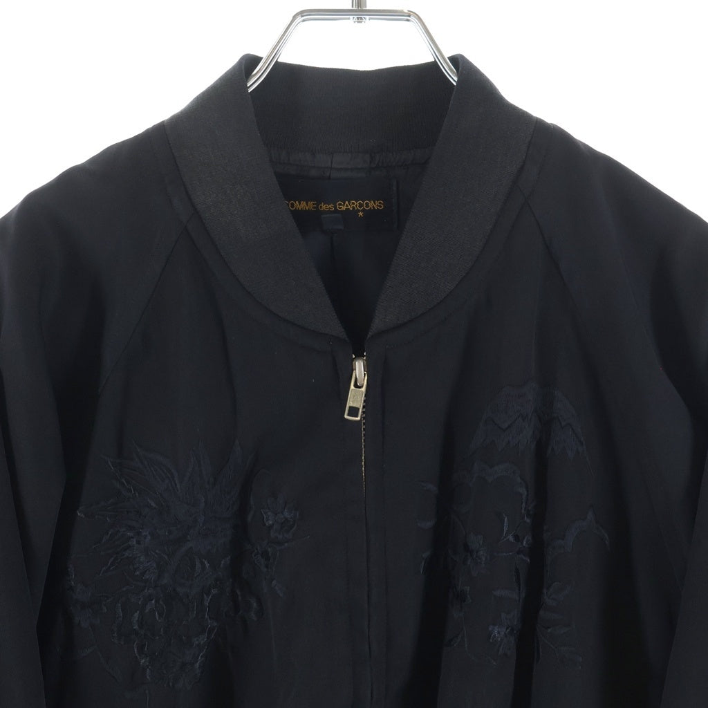 COMME des GARCONS(コムデギャルソン) SATIN SHORT SOUVENIR JACKET サテンショートスーベニアジャケット レディース ブラック GJ-11082S