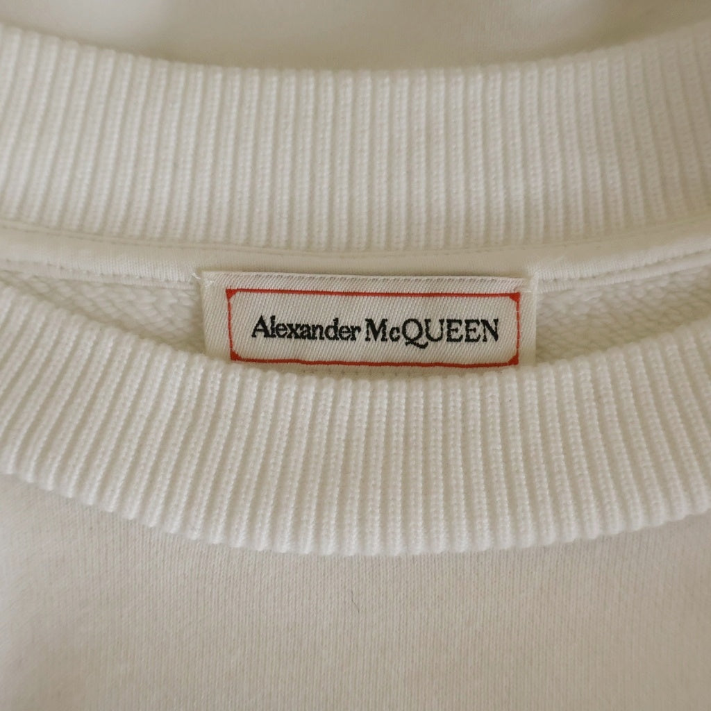 Alexander McQueen(アレキサンダーマックイーン) 袖レースアップデザイン スウェット トレーナー ホワイト 789995 QLAC8 レディース