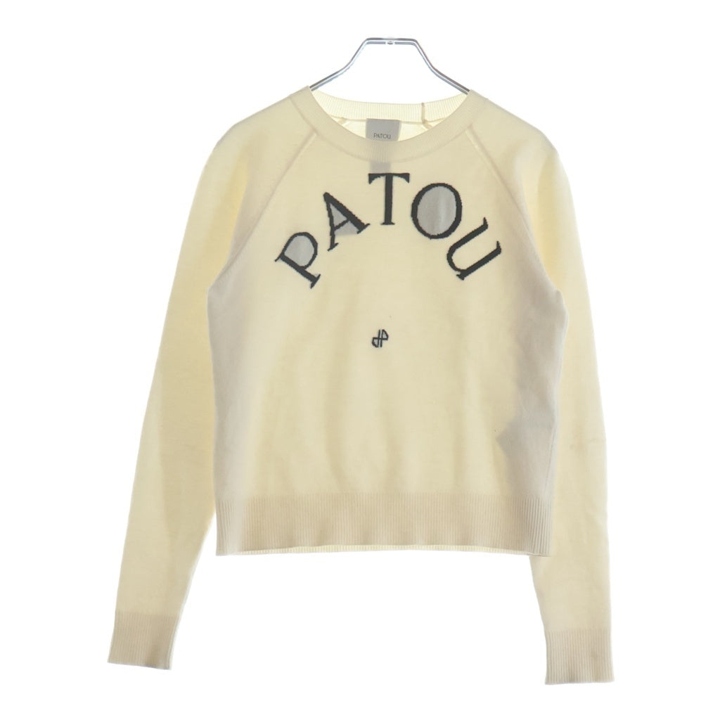PATOU(パトゥー) 23SS クロップド丈 ロゴニット セーター アイボリー KN1108045001W レディース