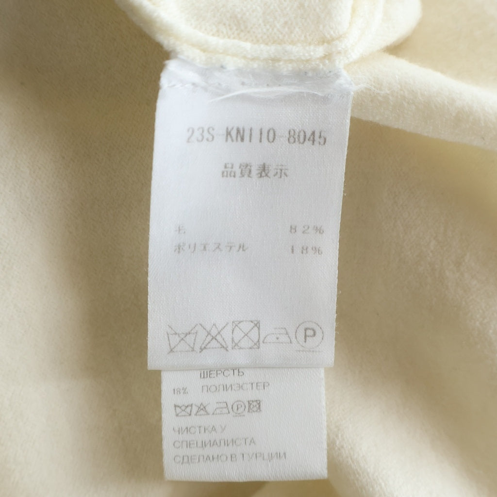 PATOU(パトゥー) 23SS クロップド丈 ロゴニット セーター アイボリー KN1108045001W レディース