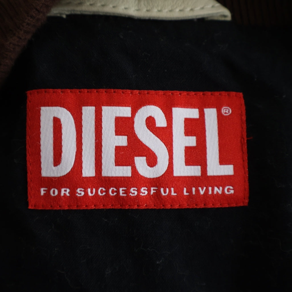 DIESEL(ディーゼル) 78 ワッペン ウールスタジャン ブラウン A18503