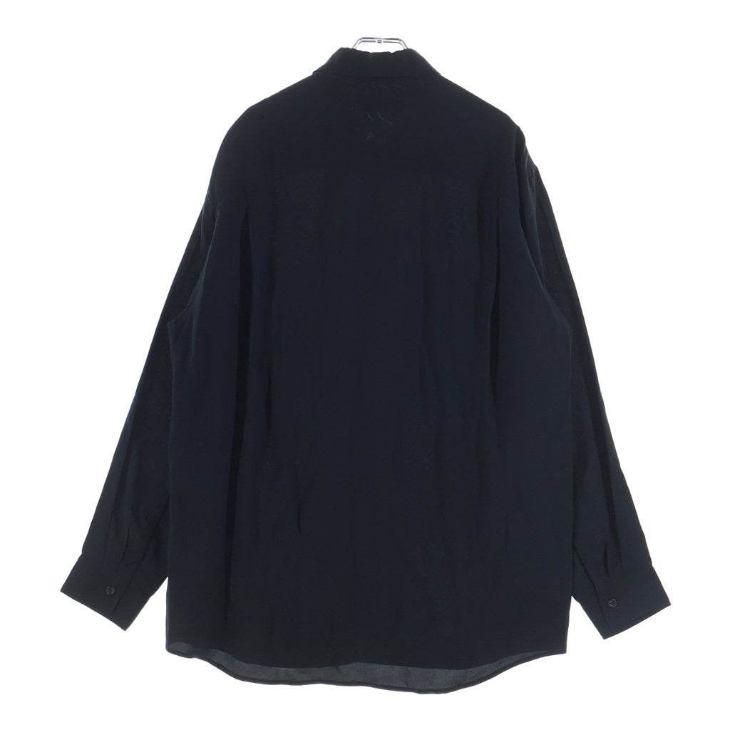 ATTACHMENT(アタッチメント) CU/RY FIBRIL TAFFETA PATCH POCKET L/S SHIRT 長袖シャツ ブラック