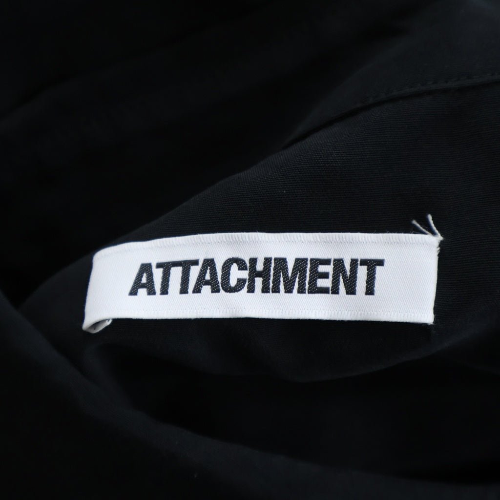 ATTACHMENT(アタッチメント) CU/RY FIBRIL TAFFETA PATCH POCKET L/S SHIRT 長袖シャツ ブラック