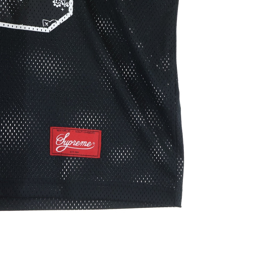 SUPREME(シュプリーム) 25SS Bandana Football Jersey バンダナフットボール メッシュ半袖Tシャツ ブラック
