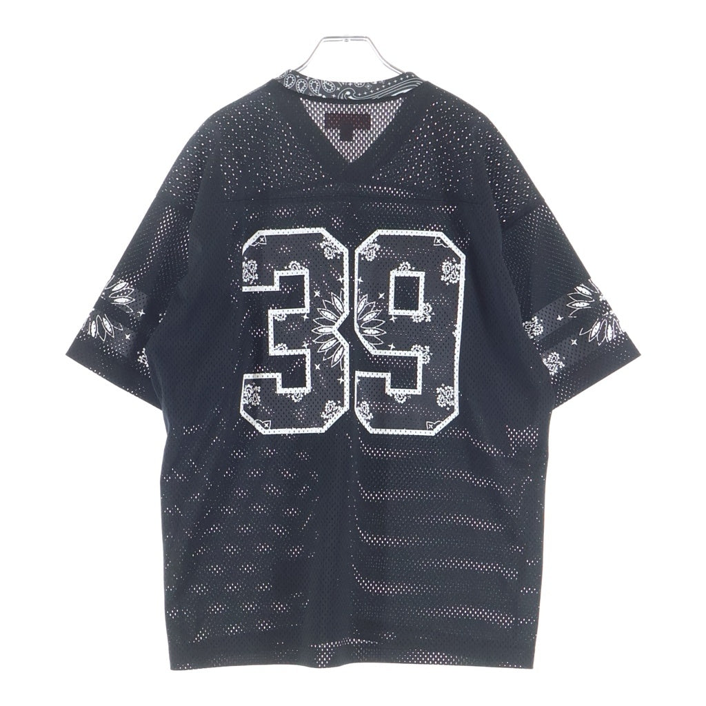 SUPREME(シュプリーム) 25SS Bandana Football Jersey バンダナフットボール メッシュ半袖Tシャツ ブラック