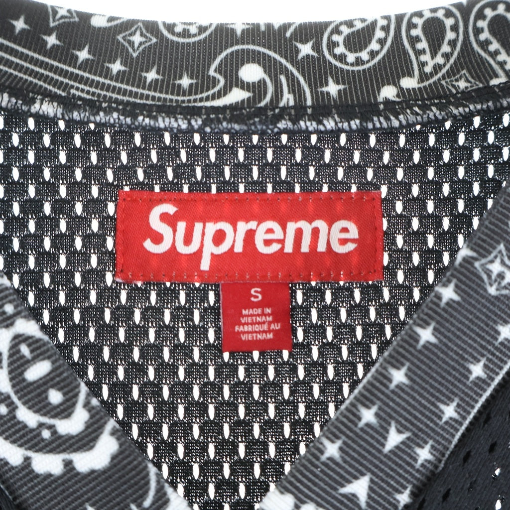 SUPREME(シュプリーム) 25SS Bandana Football Jersey バンダナフットボール メッシュ半袖Tシャツ ブラック