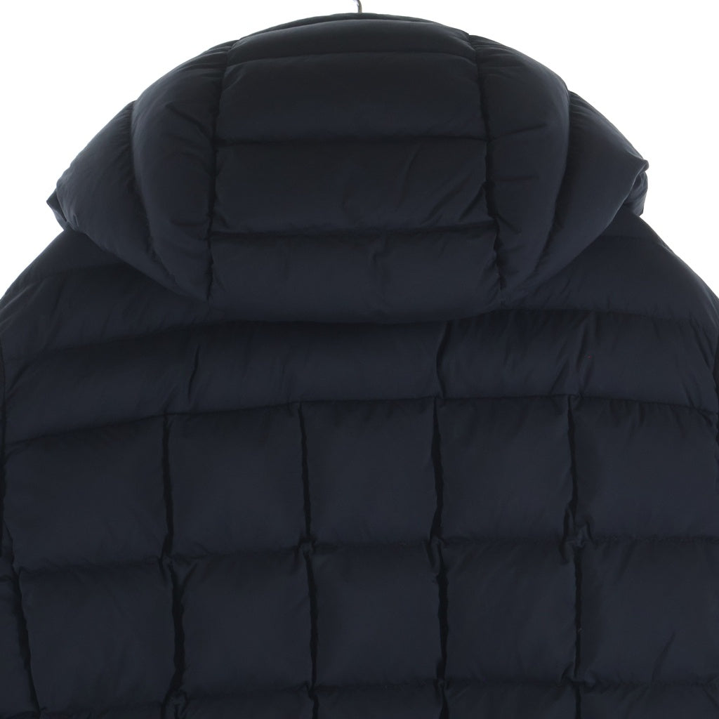 MONCLER(モンクレール) 24AW BARBUSTEL GIUBBOTTO レザーロゴワッペン ダウンジャケット ブラック J20911A00103 596K7