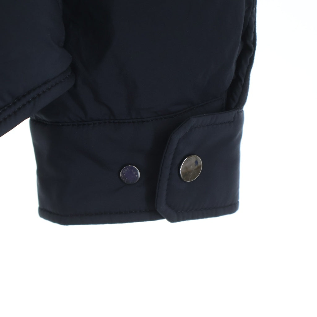 MONCLER(モンクレール) 24AW BARBUSTEL GIUBBOTTO レザーロゴワッペン ダウンジャケット ブラック J20911A00103 596K7