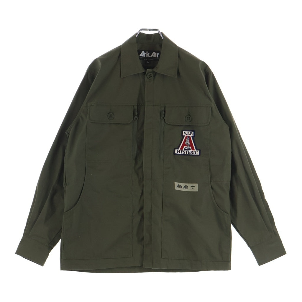 HYSTERIC GLAMOUR(ヒステリックグラマー) ×ARKAIR アークエアー ジップアップジャングルシャツ カーキ 02201AH01