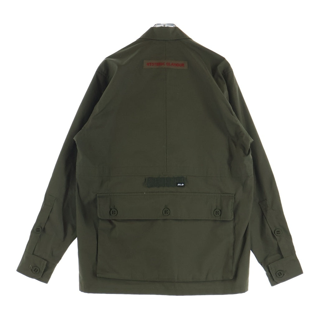 HYSTERIC GLAMOUR(ヒステリックグラマー) ×ARKAIR アークエアー ジップアップジャングルシャツ カーキ 02201AH01