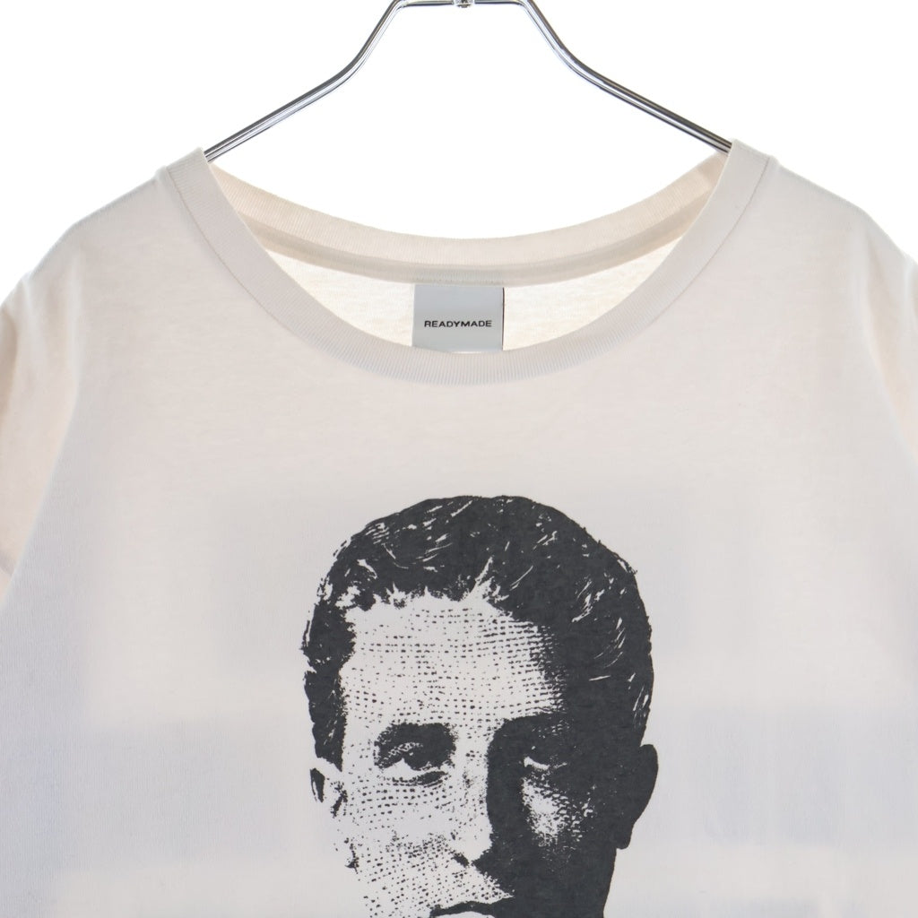 READY MADE(レディメイド) 21SS DUCHAMP T-SHIRT マルセル・デュシャン クルーネック半袖カットソーTシャツ ホワイト RE-CO-WH-00-00-141