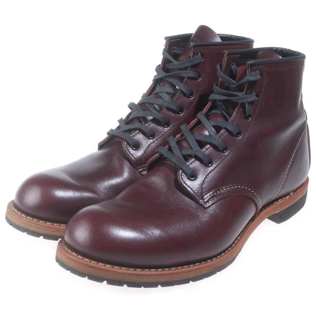 RED WING(レッド ウイング) 近年刺繍タグ 9011 ベックマン レースアップレザーブーツ ワインレッド US11/29cm