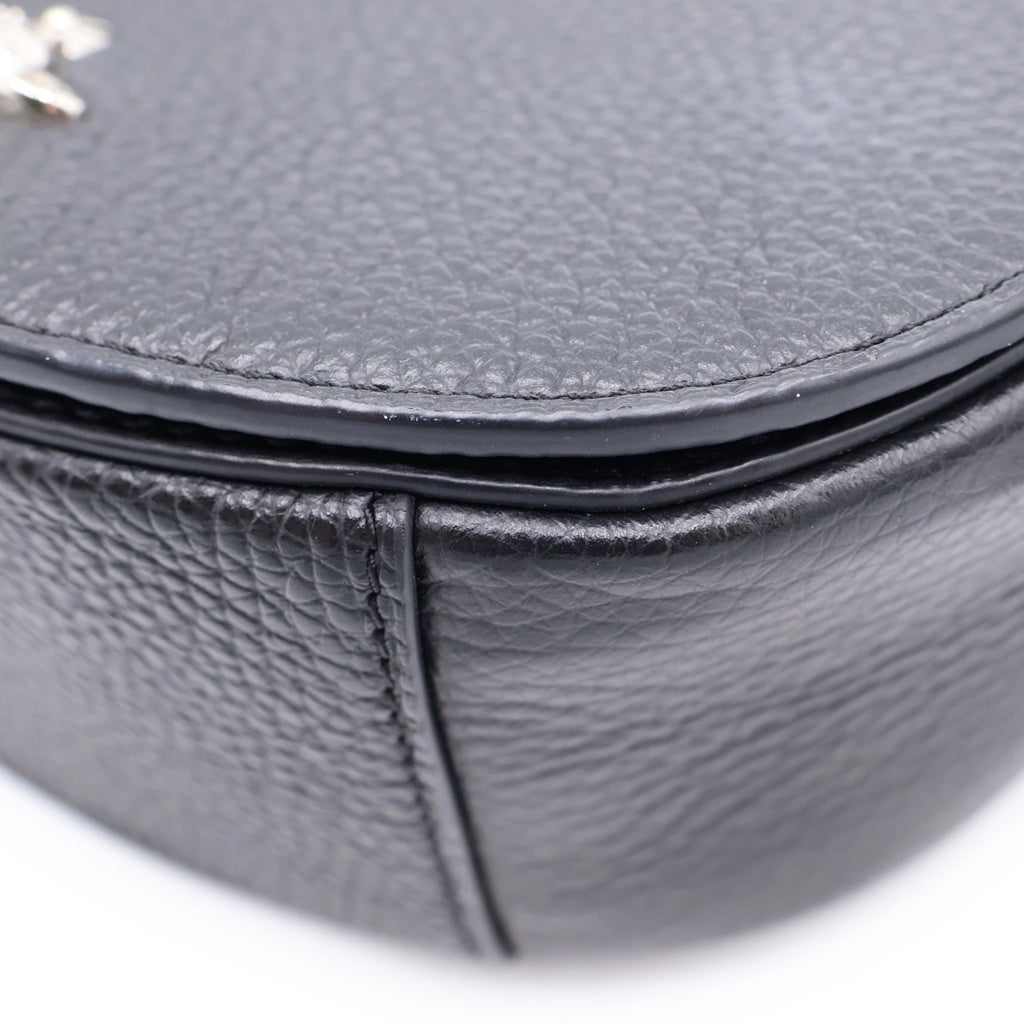 Vivienne Westwood(ヴィヴィアンウエストウッド) SADDLE BAG ショルダーバッグ ブラック レザー レディース