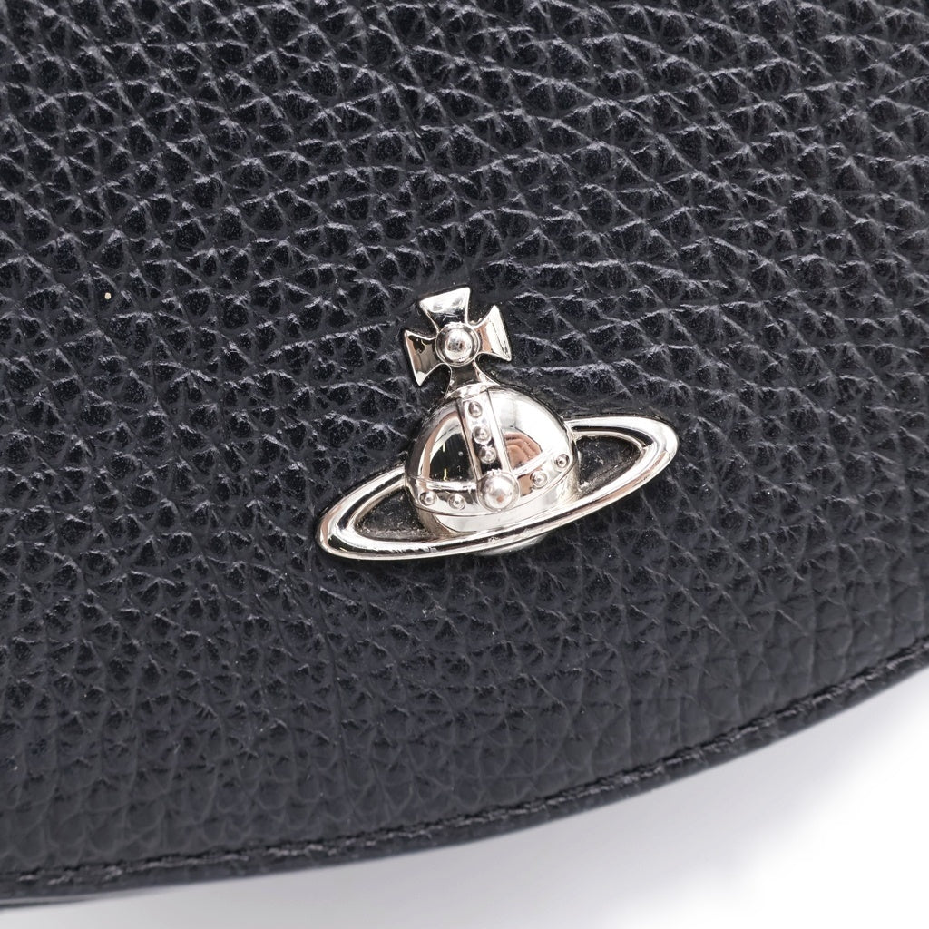 Vivienne Westwood(ヴィヴィアンウエストウッド) SADDLE BAG ショルダーバッグ ブラック レザー レディース