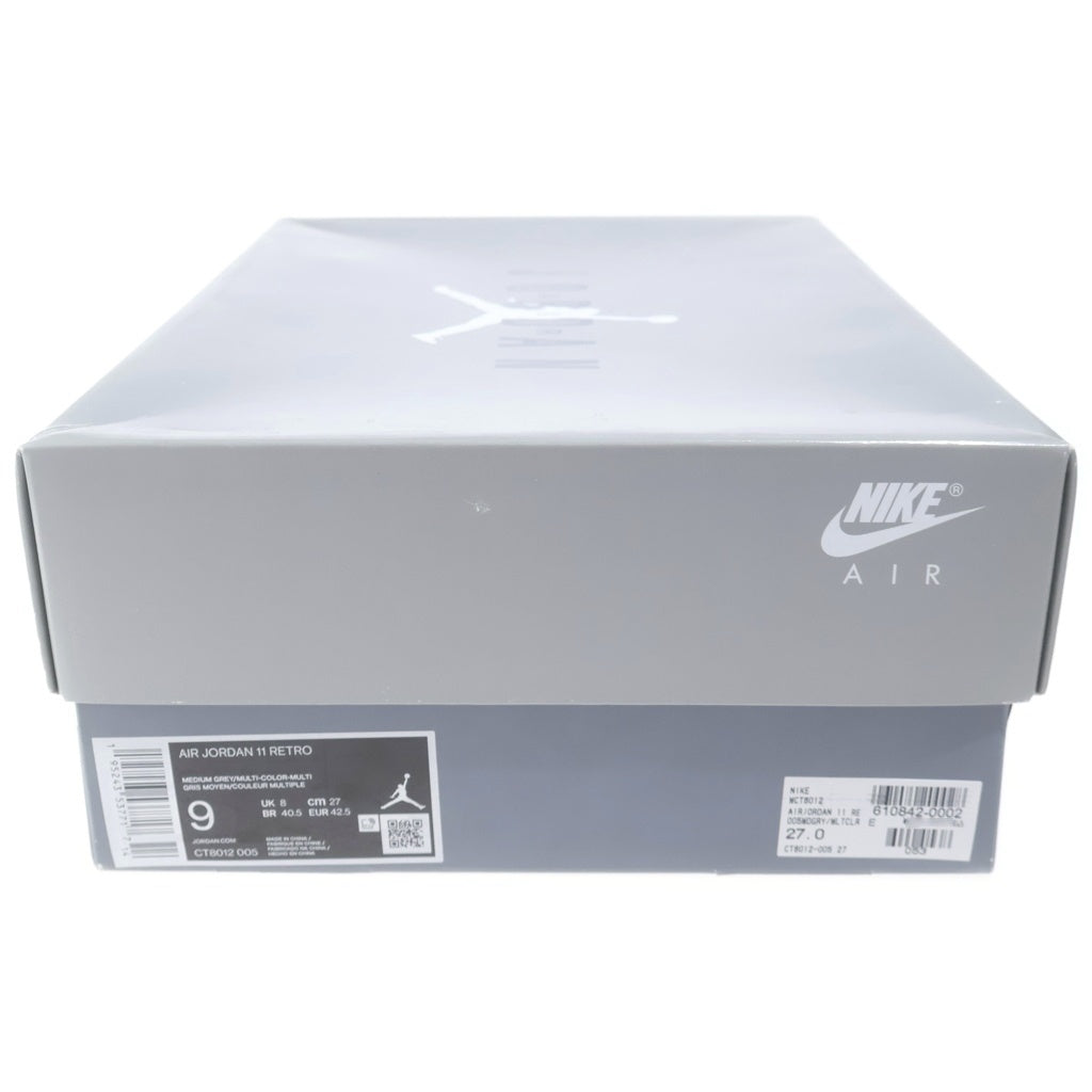 NIKE(ナイキ) AIR JORDAN 11 HIGH COOL GRAY エアジョーダン11 クールグレー エナメルハイカットスニーカー グレー US9/27cm CT8012-005