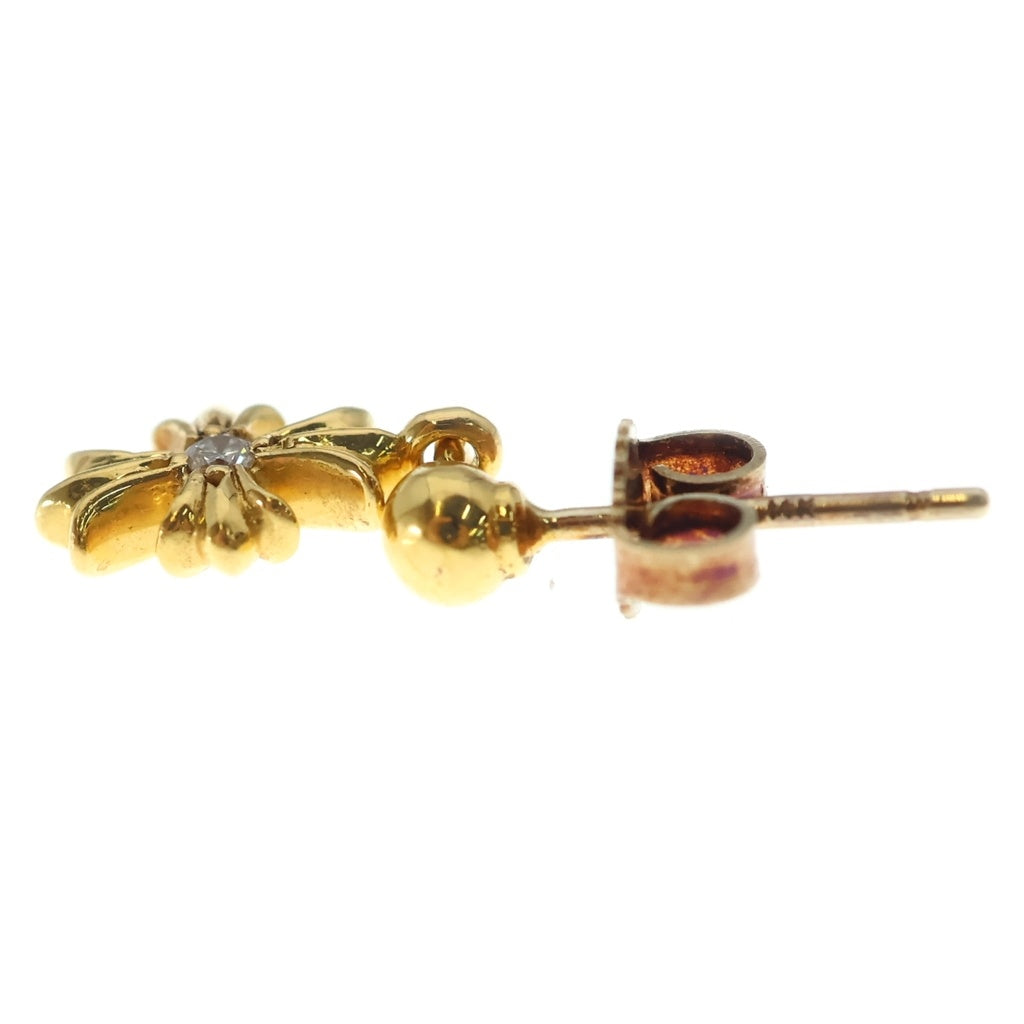 CHROME HEARTS(クロムハーツ) 22K TNY E CH PLS 1DIA タイニーE CHプラス ドロップピアス 1ダイヤ ゴールド BCA024