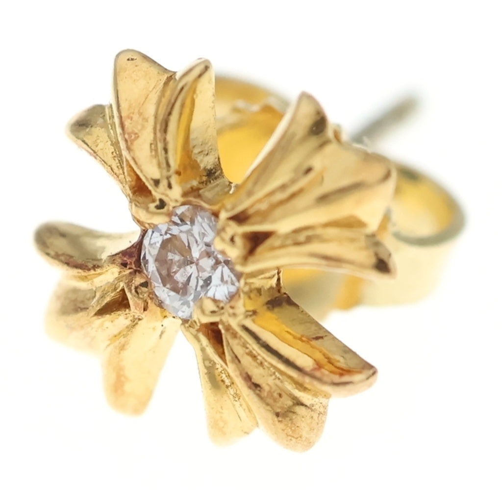 CHROME HEARTS(クロムハーツ) 22K CH PLUS 1DIA STUD CHプラス スタッドピアス ゴールド