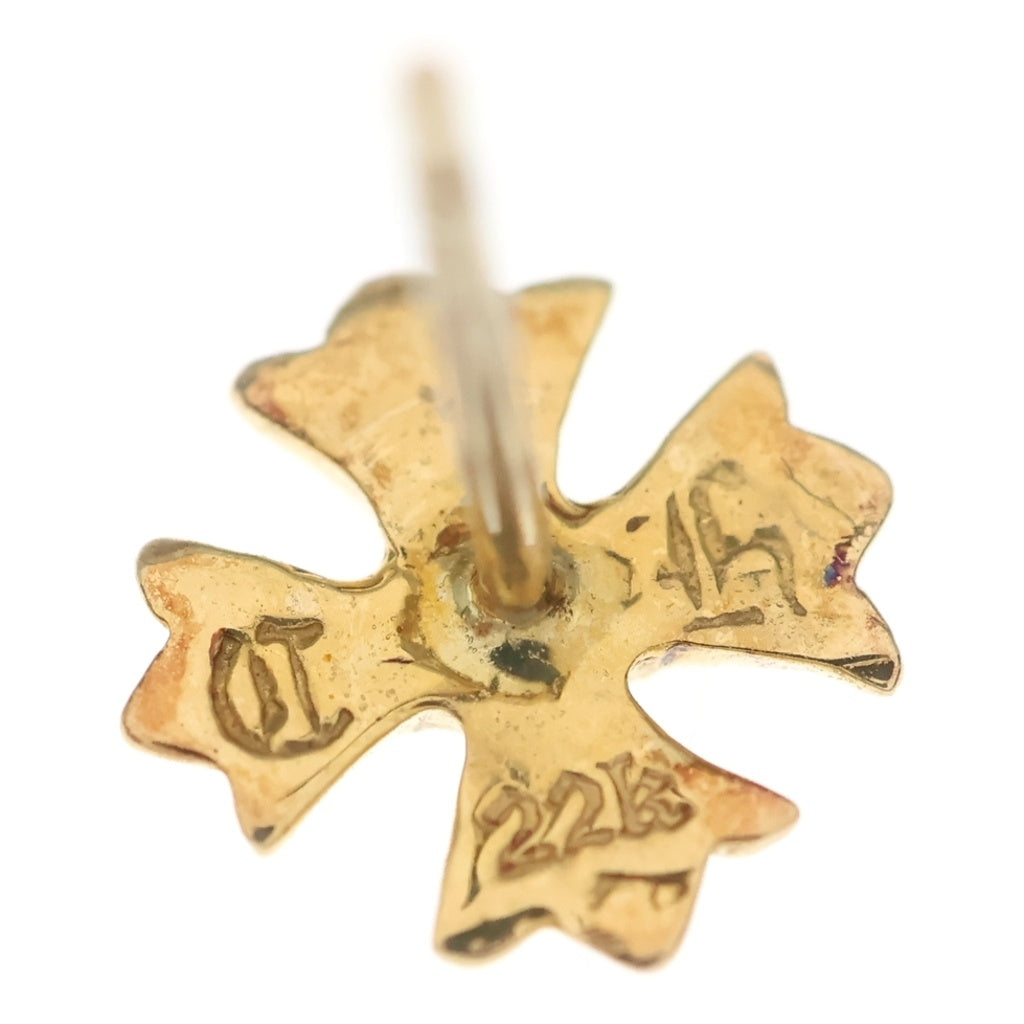 CHROME HEARTS(クロムハーツ) 22K CH PLUS 1DIA STUD CHプラス スタッドピアス ゴールド