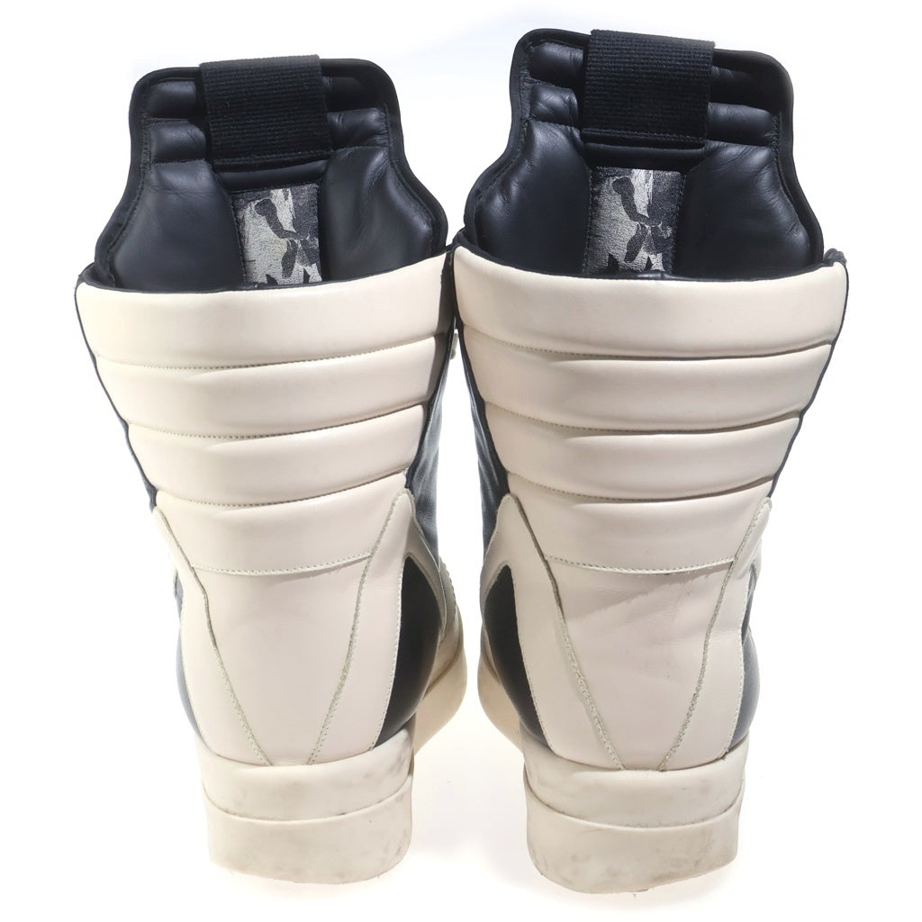 Rick Owens(リックオウエンス) Mega Geobasket Leather Sneakers メガジオバスケット レザー スニーカーズ 41 ブラック/ホワイト RU02D6855LCO