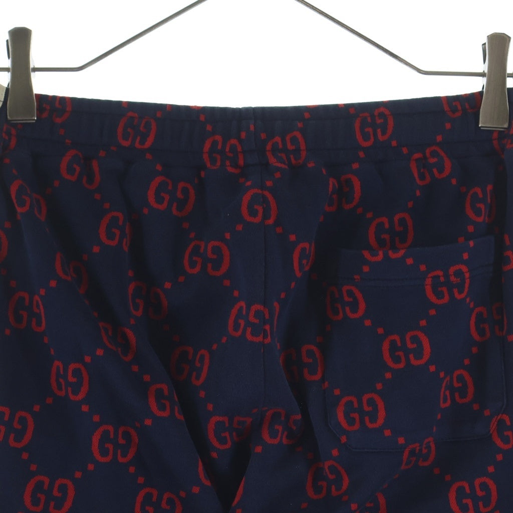 GUCCI(グッチ) 18SS GG Jacquard Sweat Pants GGジャカードスウェットテクニカルパンツ サイドシェリーライン総柄トラックパンツ レッド 496920 X9L13