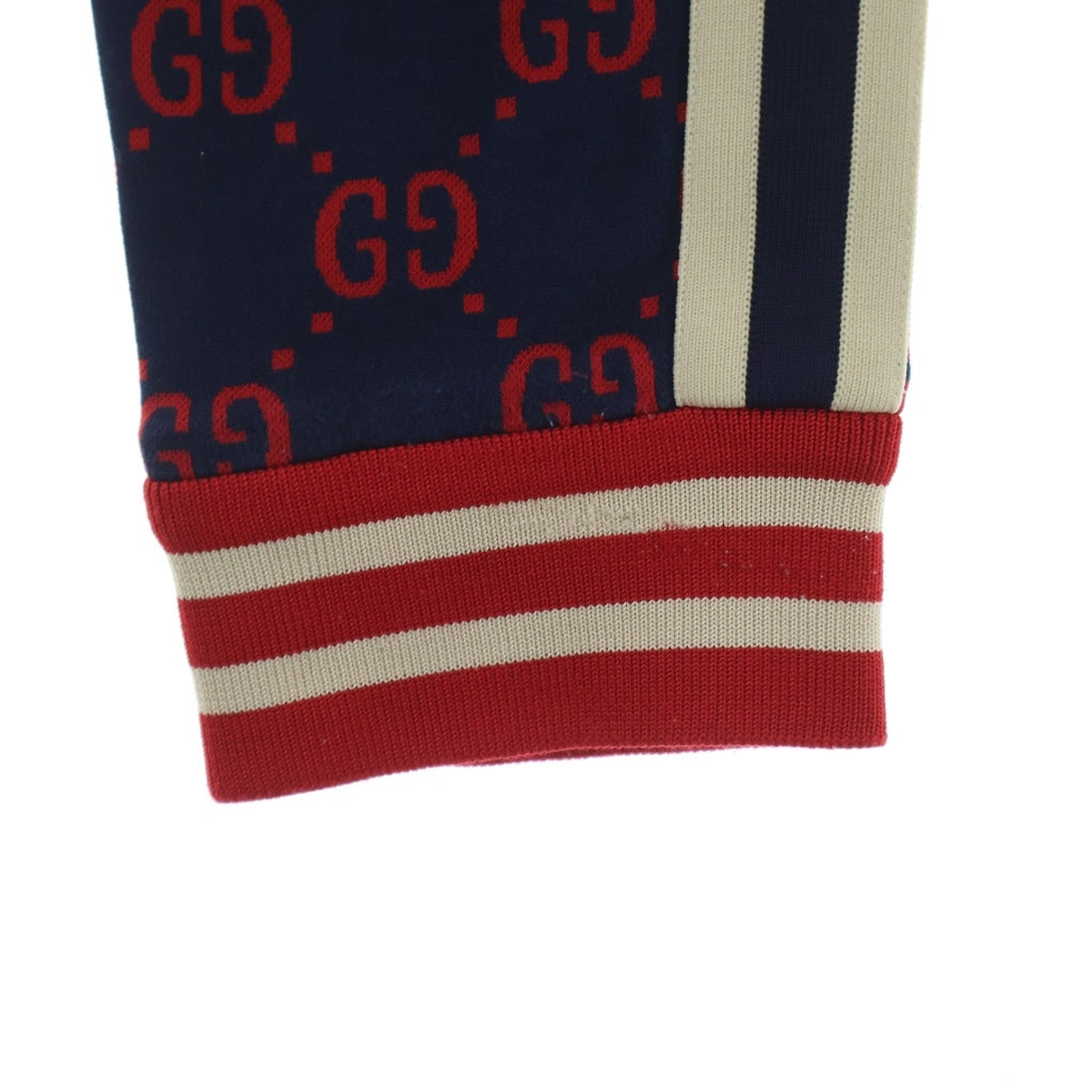 GUCCI(グッチ) 18SS GG Jacquard Sweat Pants GGジャカードスウェットテクニカルパンツ サイドシェリーライン総柄トラックパンツ レッド 496920 X9L13