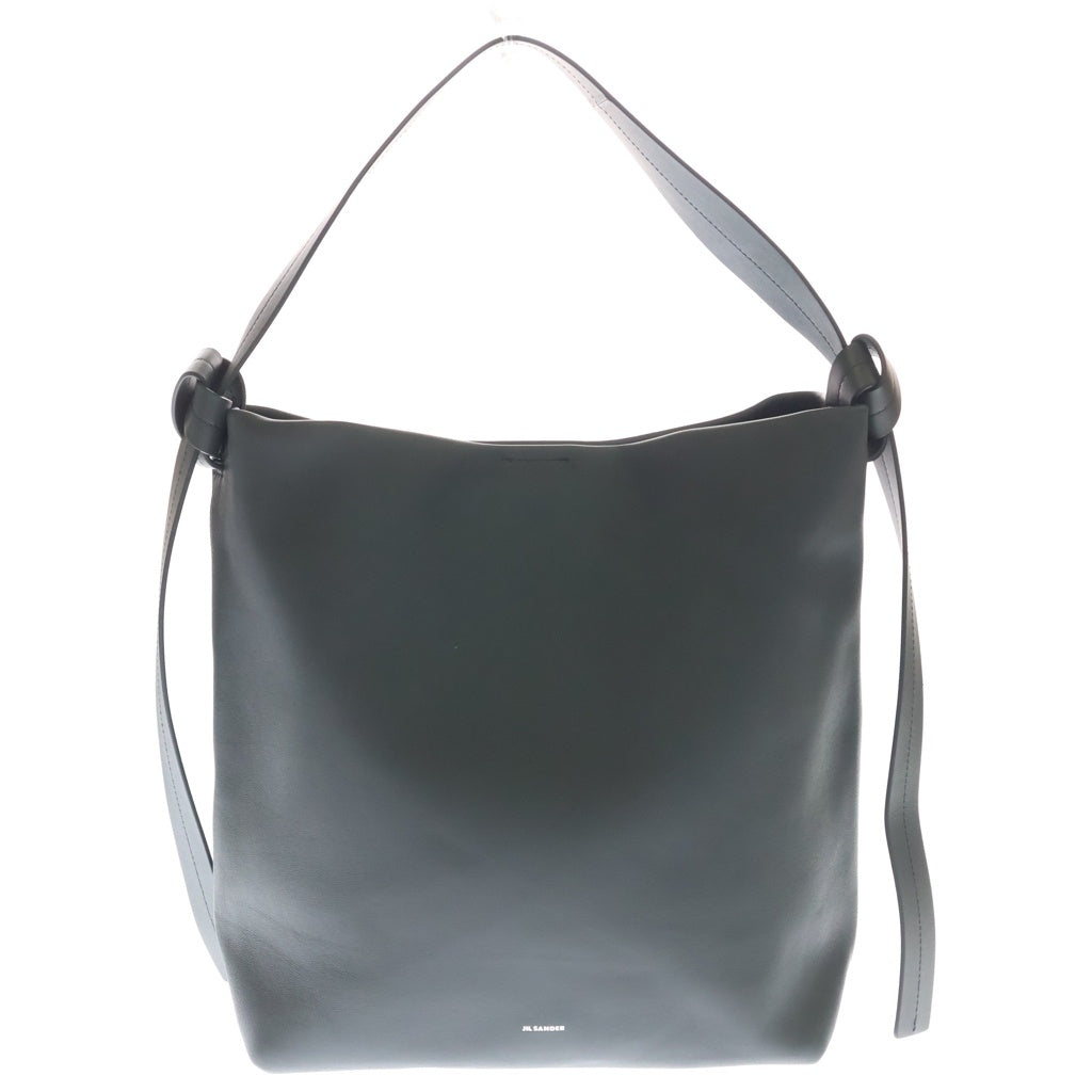 JIL SANDER(ジルサンダー) KNOT SHOPPER HOBO ノットレザー ミディアム バッグ レディース グレー