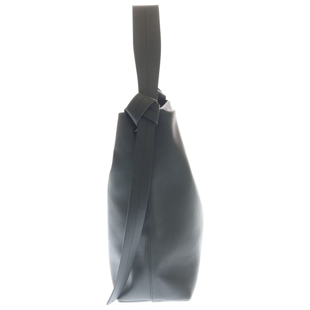 JIL SANDER(ジルサンダー) KNOT SHOPPER HOBO ノットレザー ミディアム バッグ レディース グレー