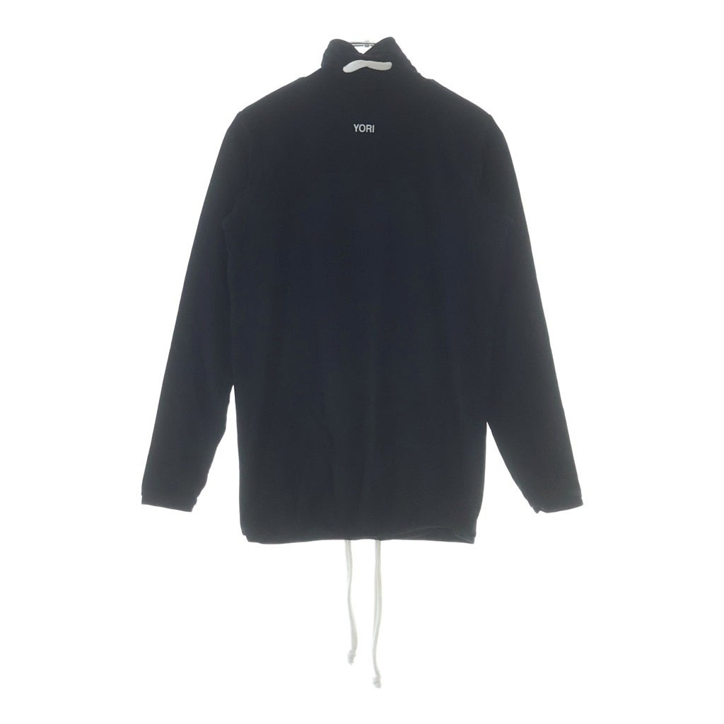 YORI SPORT(ヨリ スポーツ) 25SS ESSENTIAL TOP ドローストリング ハイネックロングスリーブTシャツ ブラック