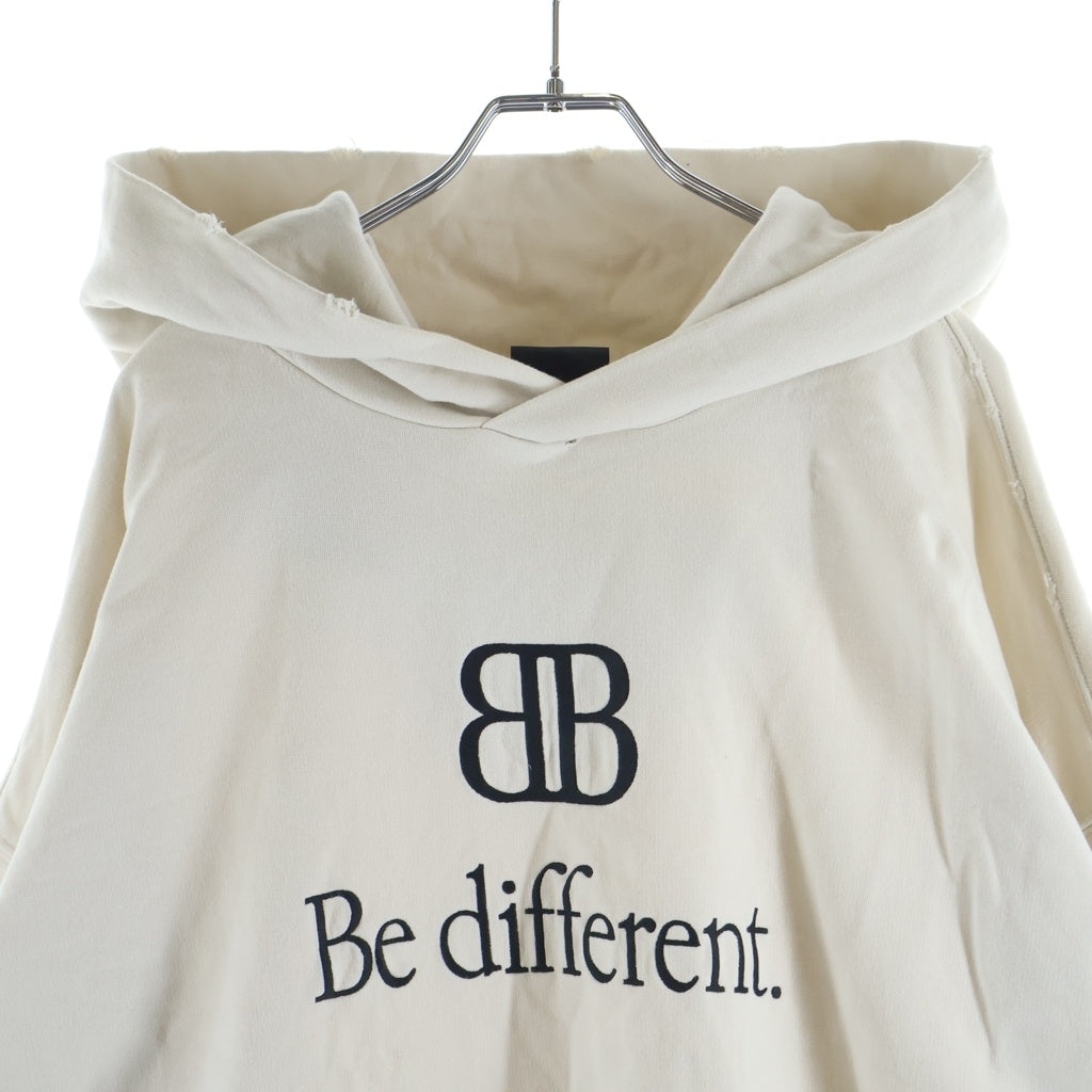 BALENCIAGA(バレンシアガ) Be different デストロイ加工 プルオーバーパーカー フーディー ベージュ 720426 TNVV1