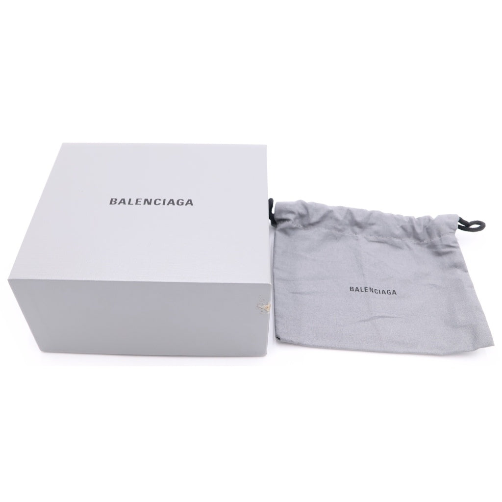 BALENCIAGA(バレンシアガ) クロコ型押し 2つ折り コンパクトウォレット 財布 ブラック 594315 レディース
