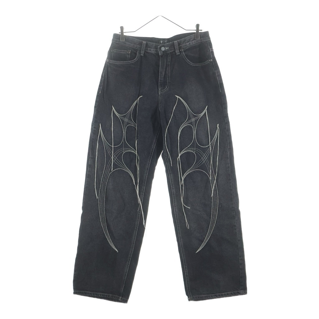 THUG CLUB(サグクラブ) 24SS TRIBAL TREE DENIM PANTS トライバルツリー デニムパンツ グレー TC24PT0502
