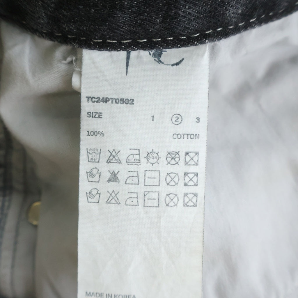THUG CLUB(サグクラブ) 24SS TRIBAL TREE DENIM PANTS トライバルツリー デニムパンツ グレー TC24PT0502