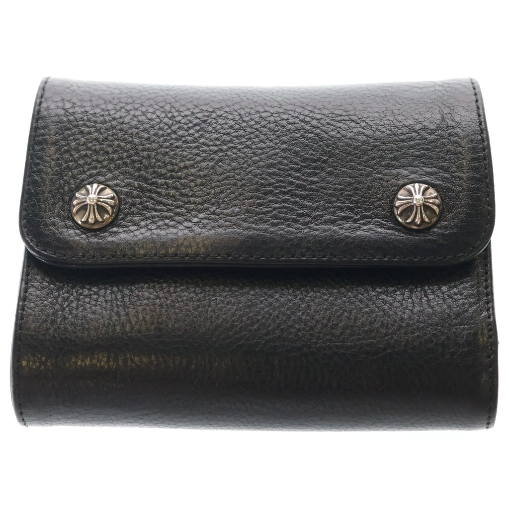 CHROME HEARTS(クロムハーツ) WAVE MINI ウェーブミニ レザーウォレット 財布 ブラック