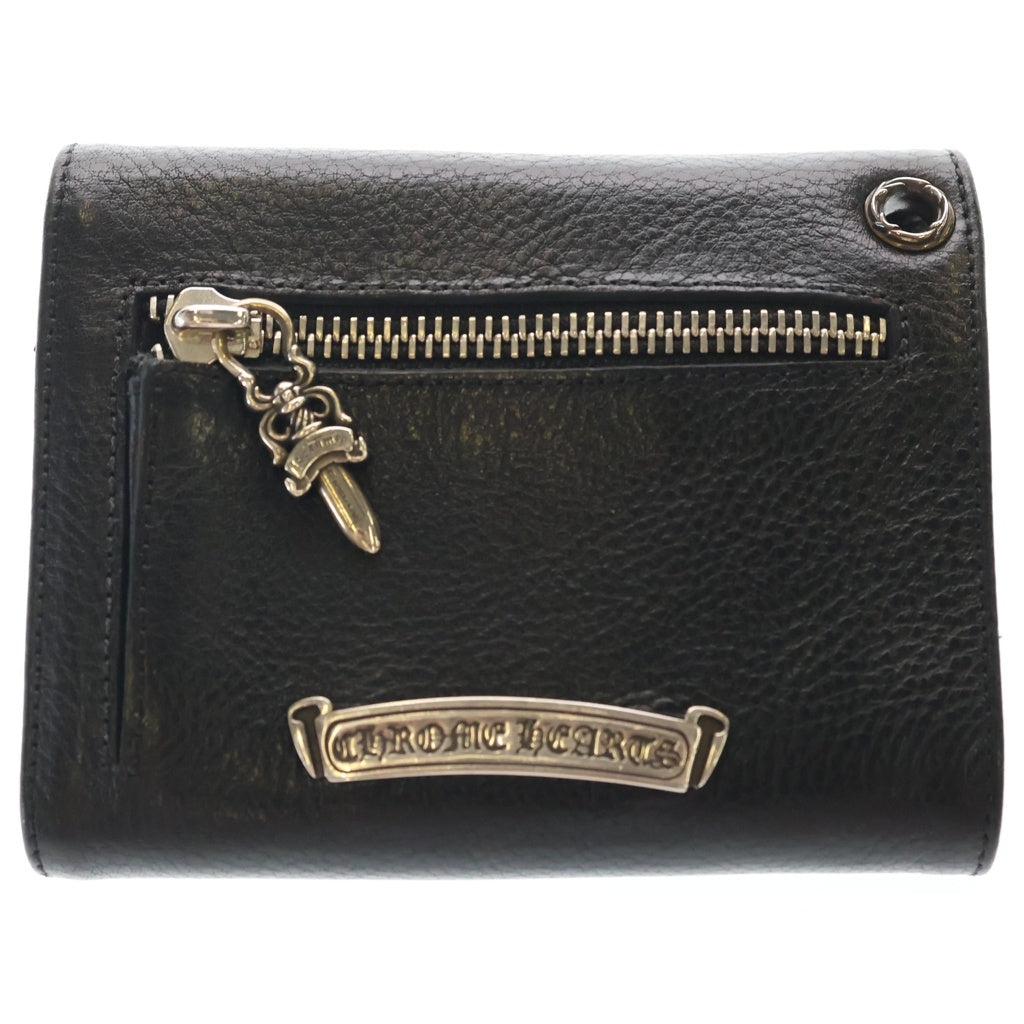 CHROME HEARTS(クロムハーツ) WAVE MINI ウェーブミニ レザーウォレット 財布 ブラック
