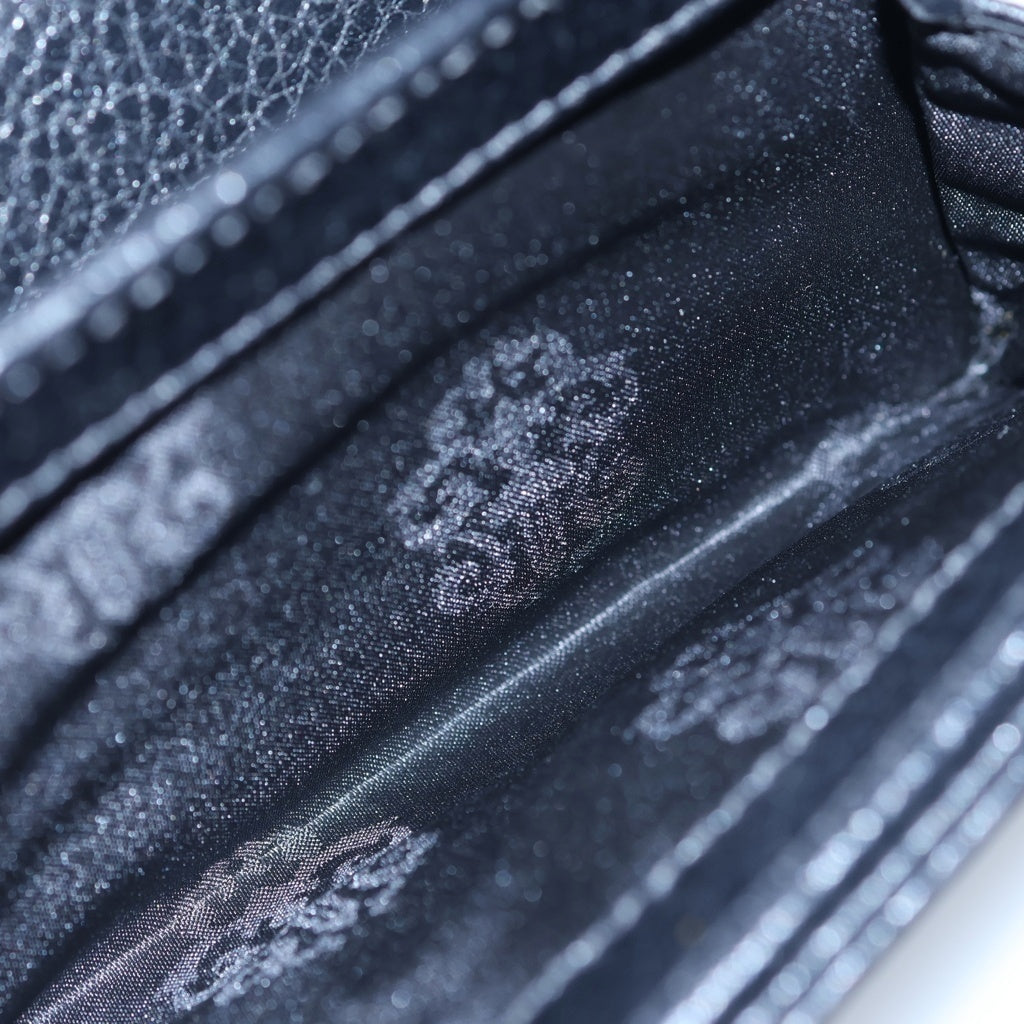 CHROME HEARTS(クロムハーツ) TINY WALLET タイニーレザーウォレット CHプラスボタン 財布 ブラック