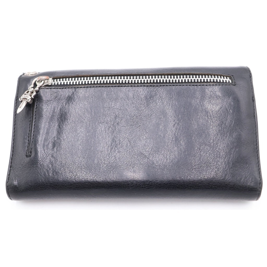 CHROME HEARTS(クロムハーツ) WAVE ウェーブ レザーウォレット 財布 ブラックBCA375