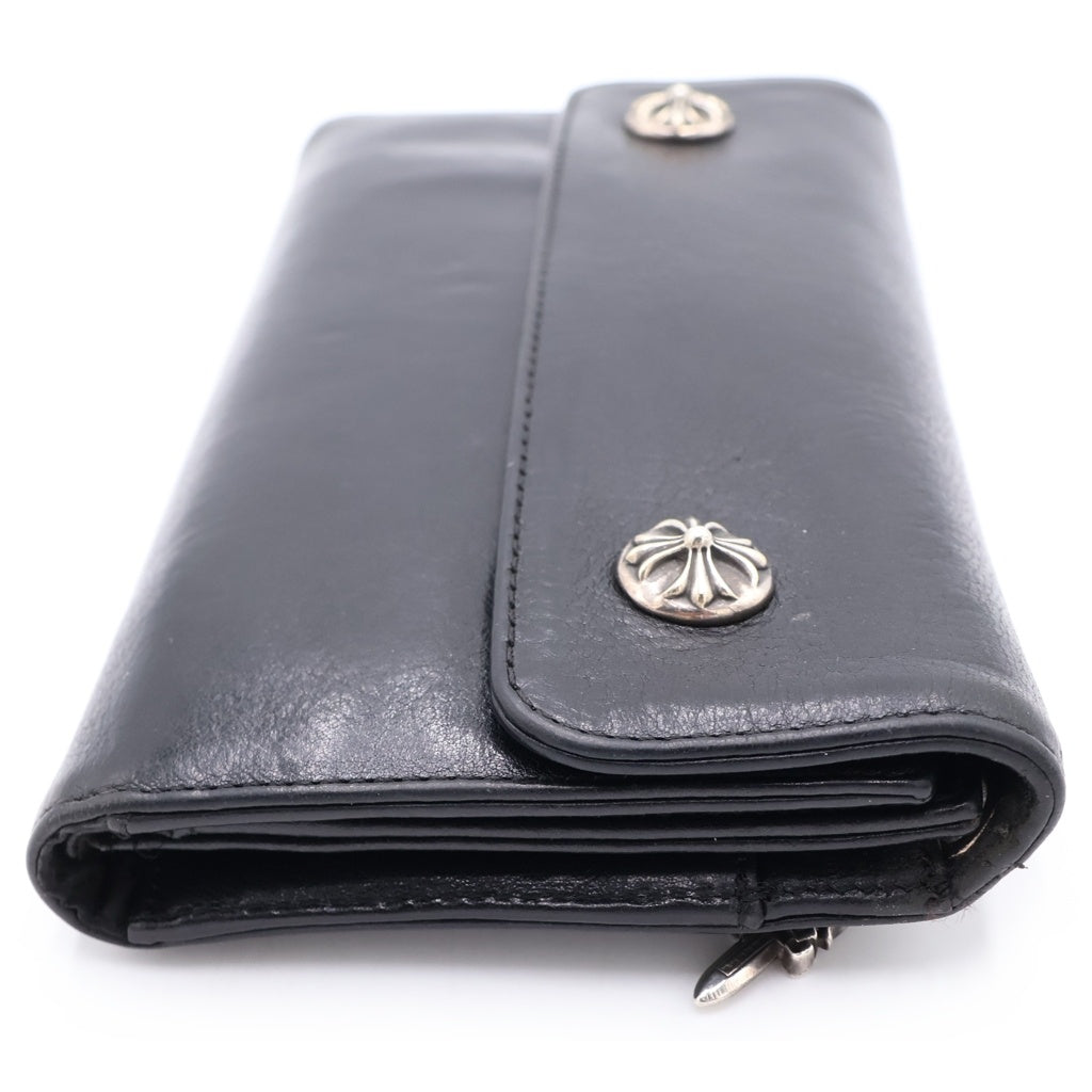 CHROME HEARTS(クロムハーツ) WAVE ウェーブ レザーウォレット 財布 ブラックBCA375