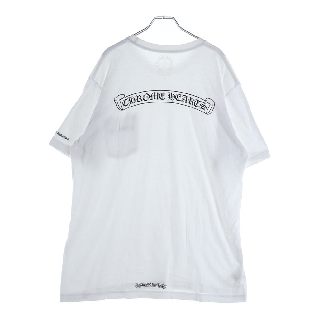 CHROME HEARTS(クロムハーツ) SCL S/S TEE バックスクロールラベルプリント クルーネック半袖カットソーTシャツ ホワイト