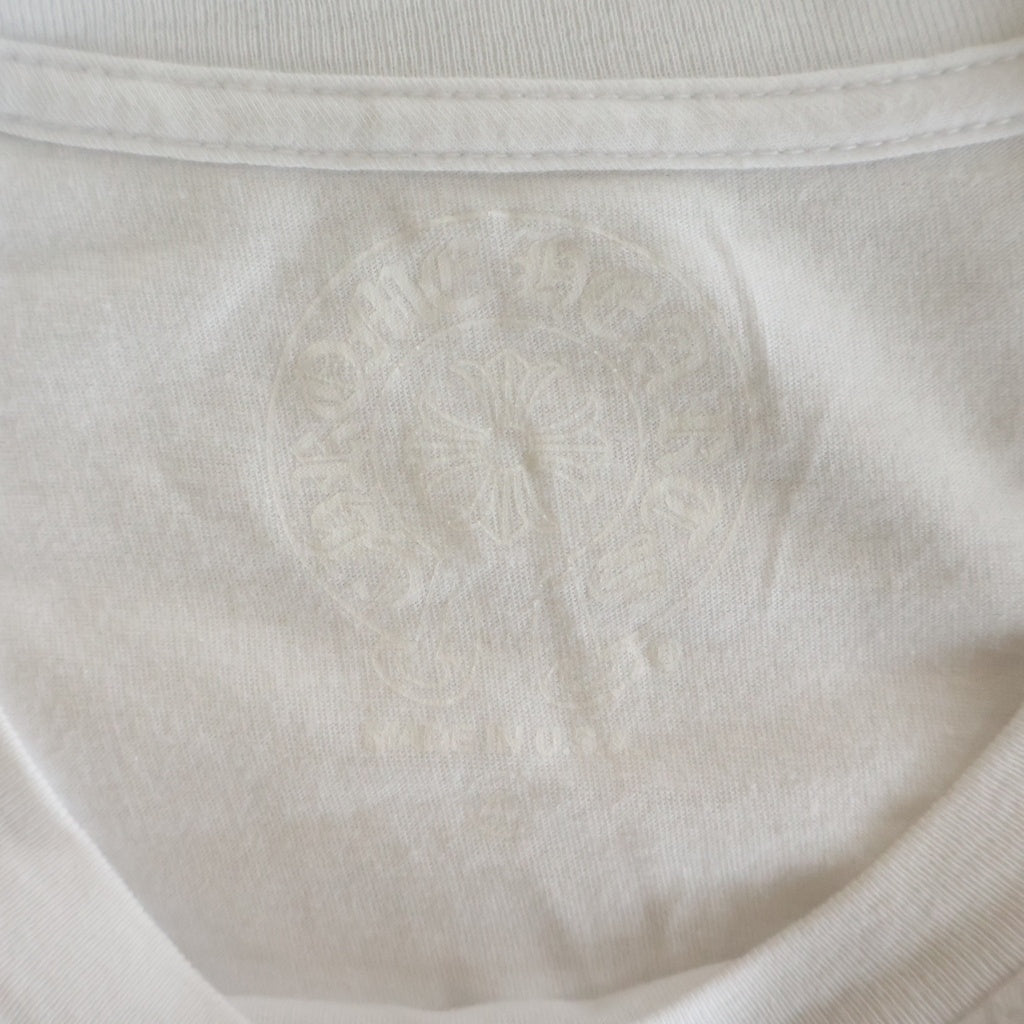 CHROME HEARTS(クロムハーツ) SCL S/S TEE バックスクロールラベルプリント クルーネック半袖カットソーTシャツ ホワイト