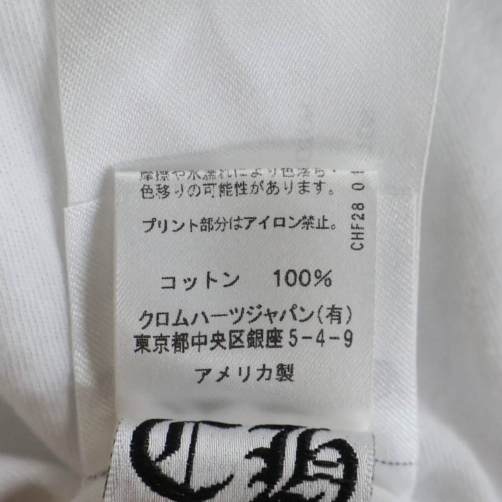 CHROME HEARTS(クロムハーツ) SCL S/S TEE バックスクロールラベルプリント クルーネック半袖カットソーTシャツ ホワイト