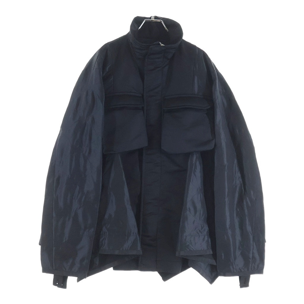 Sacai(サカイ) サンプル ジップアップ 変形ナイロンジャケット ブラック 7990