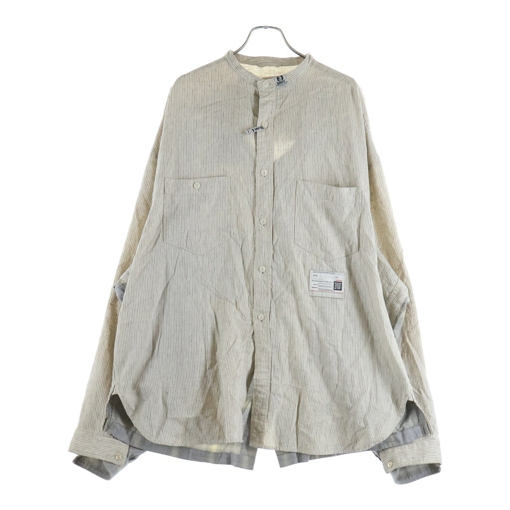 MAISON MIHARAYASUHIRO(メゾンミハラヤスヒロ) BOTH FRONTS RELAXED FIT LONG SLEEVE SHIRT ボスフロント リバーシブル長袖シャツ グレー A14SH081