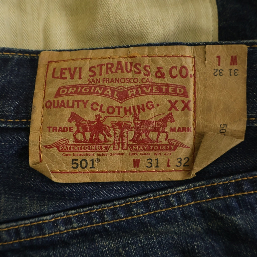 Levi's(リーバイス) 00S 栄光商事期 501 リペア加工 リメイクデニムパンツ インディゴ