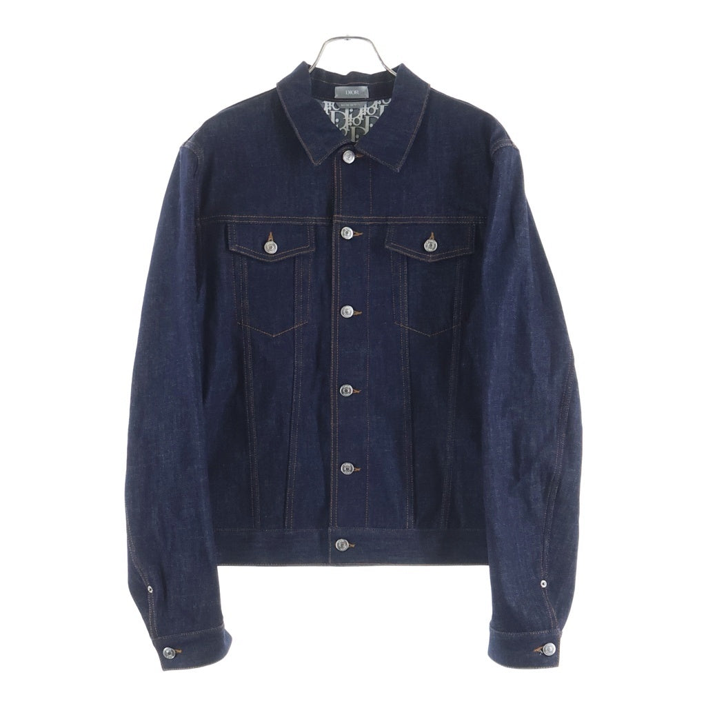 Christian Dior(クリスチャンディオール) トロッターロゴ オブリーク柄 デニムジャケット インディゴ 013D482B226X 013D482B226X