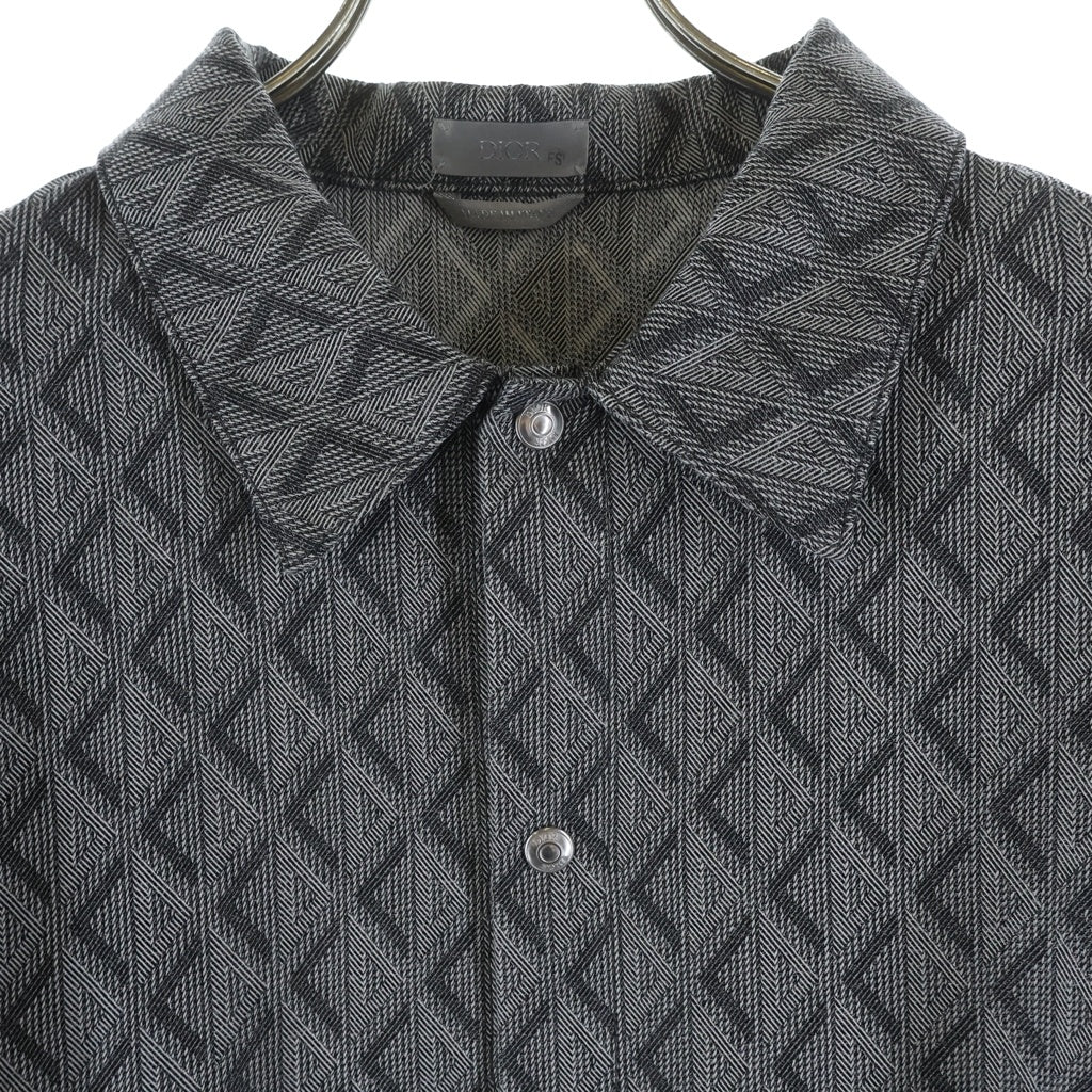 Christian Dior(クリスチャンディオール) CD Diamond オーバーサイズカラー長袖シャツ グレー 033D490N329X 033D490N329X